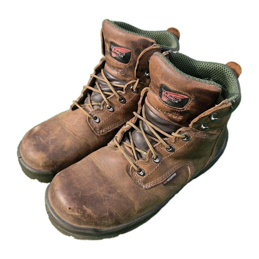 Red Wing Boots King Toe 435 Boots Mens Size 10 D Brown Nubuck EH Waterproof